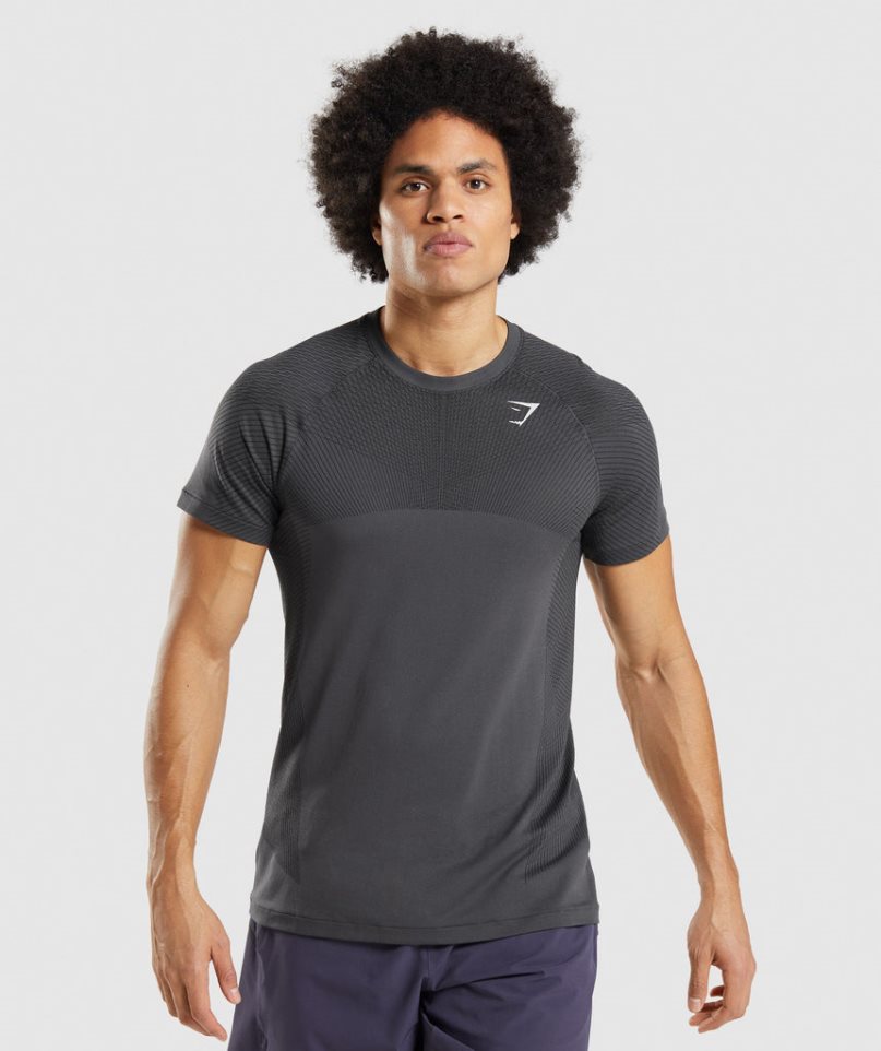 Men\'s Gymshark Apex Seamless T-Shirts Black | NZ 3ZWEOQ